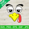 Turkey face SVG, Thanksgiving SVG, Turkey SVG