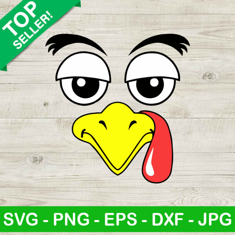 Turkey face SVG, Thanksgiving SVG, Turkey SVG