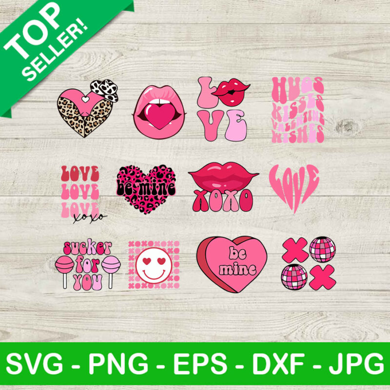 Valentine heart bundle SVG, Love day SVG, Valentine SVG