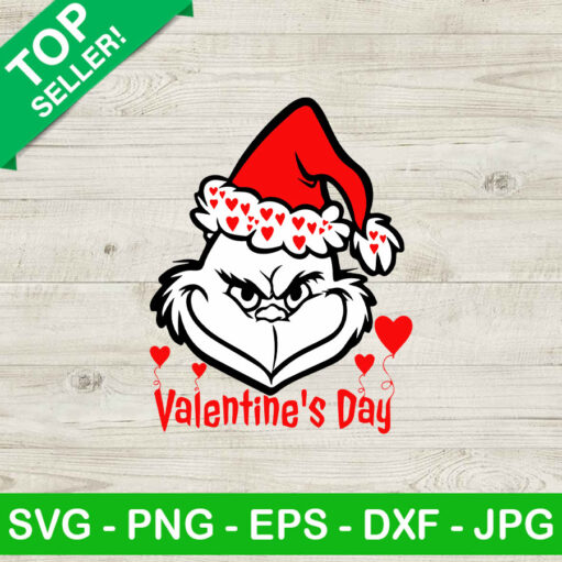 Valentines day Grinch SVG