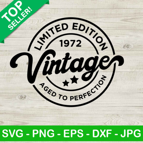 Vintage 1972 SVG, Born in 1972 SVG, Vintage age SVG