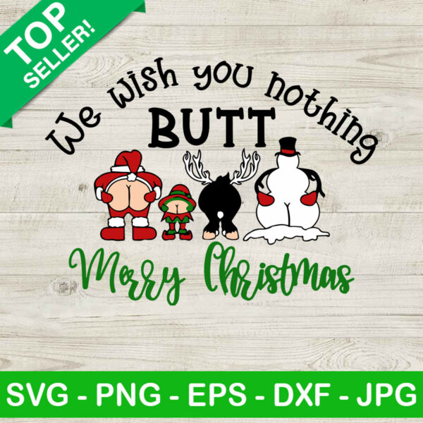 We wish you nothing butt merry christmas SVG, Christmas toilet paper SVG, Funny toilet paper SVG