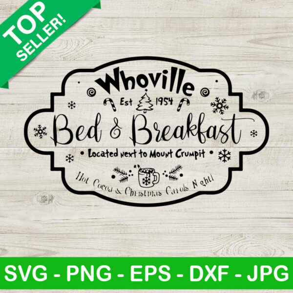 Whoville bed breakfast SVG, Christmas bed and breakfast SVG, Christmas north pole SVG