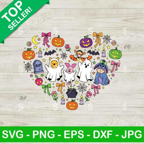 Winnie The Pooh Heart Halloween SVG