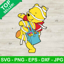 Winnie The Pooh Mummies SVG, Pooh Halloween SVG, Pooh Mummy SVG