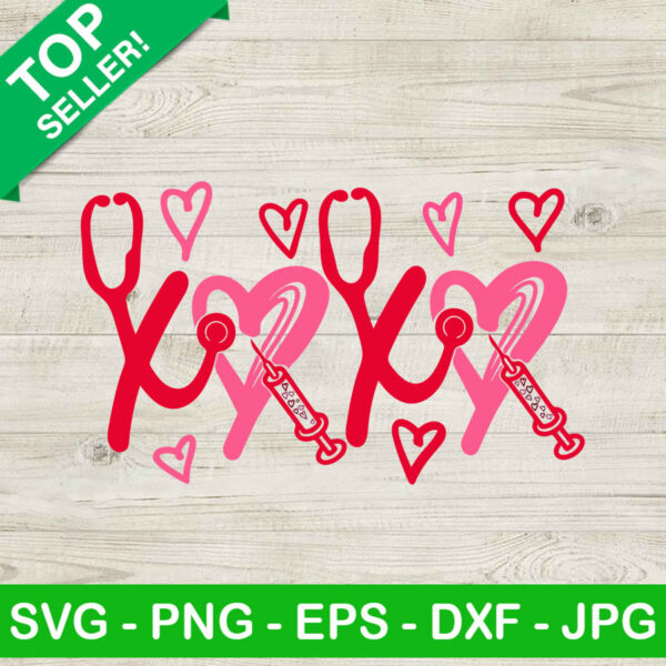 Xo xo Valentine SVG, Valentine's day SVG, Nurse Valentine SVG