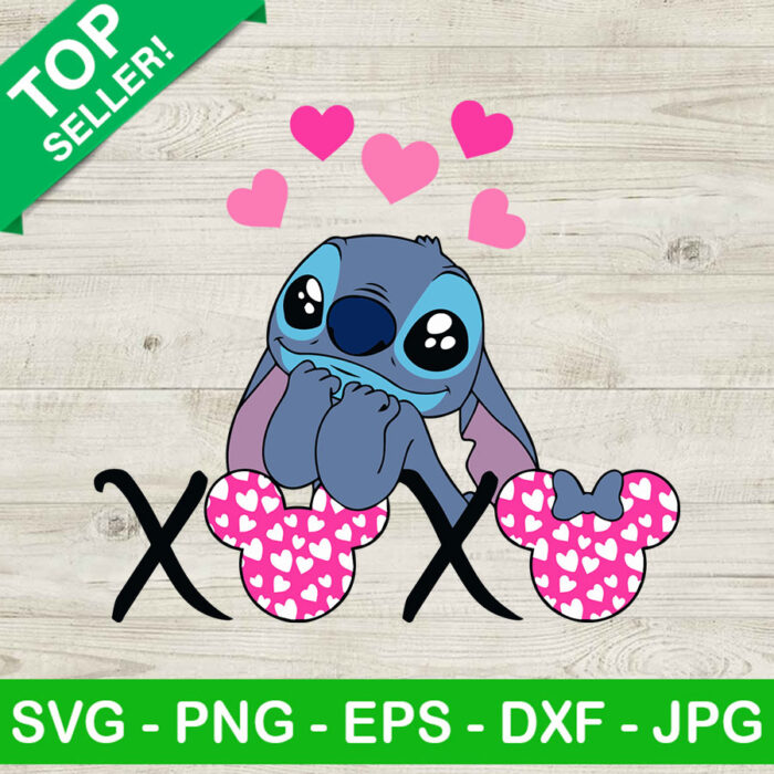 Xoxo Stitch SVG, Valentines Stitch SVG, Disney Stitch SVG