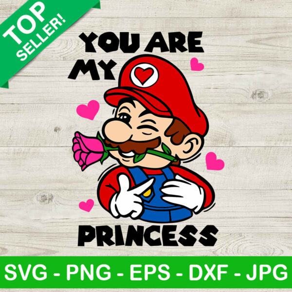 You are my princess mario SVG, Valentine's day SVG, Super mario Valentine SVG