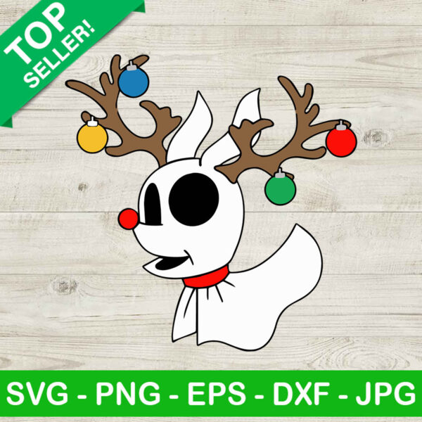 Zero nightmare before christmas reindeer SVG, Zero reindeer SVG, Nightmare before christmas SVG