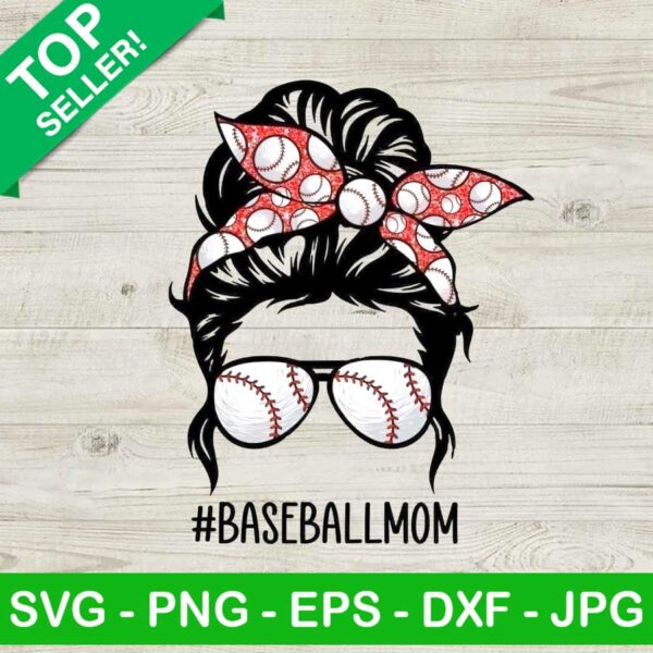 Baseball mom messy bun PNG, Baseball mom Sublimation transfer PNG, Mother's day Heat Transfer PNG