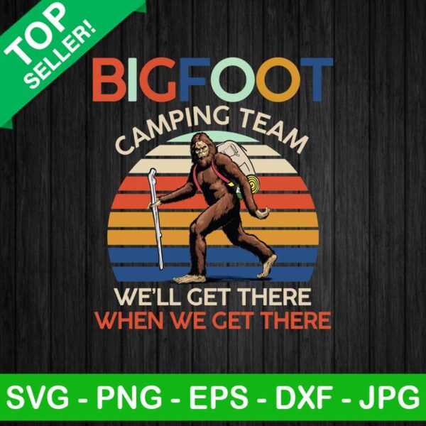 Bigfoot Camping Team PNG, Bigfoot Sasquatch Sublimation transfer PNG, Camping Transfer PNG