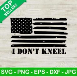 I don't kneel american flag SVG, I don't kneel SVG, American flag SVG