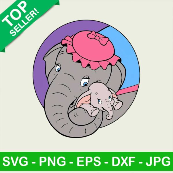 Dumbo And Mom PNG, Disney Sublimation transfer PNG, Dumbo Elephant Cartoon Transfer PNG