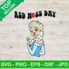 Elsa red nose SVG, Red nose day SVG, Disney Frozen SVG