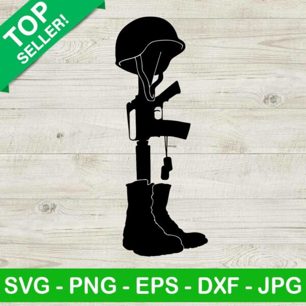 Fallen soldier SVG, Soldier cross SVG, Military boots SVG