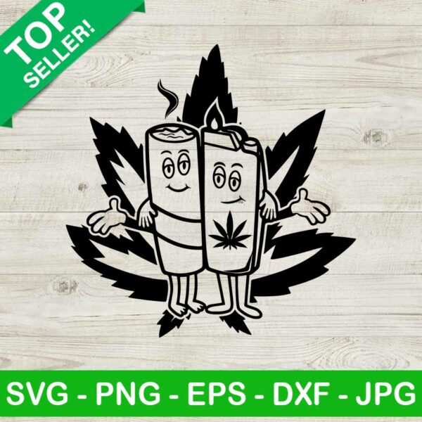 Lighter and joint weed SVG, Marijuana lighter joint SVG, Cannabis SVG
