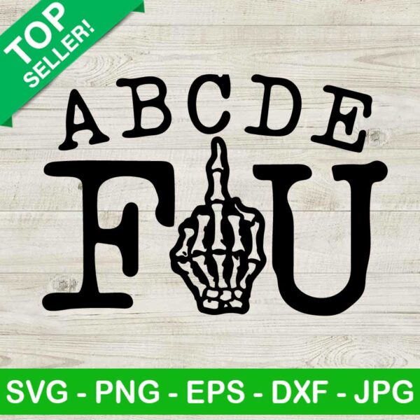Abcdefu skull hand SVG, Abcdefu SVG, Skull hand SVG