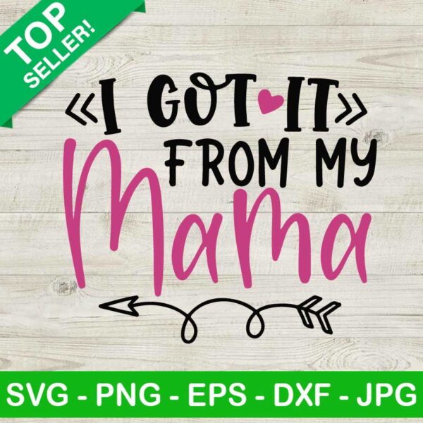 I got it from my mama SVG, Mama bestie SVG, Mother SVG