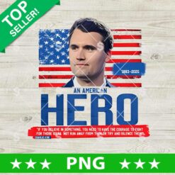An America Hero Charlie Kirk PNG