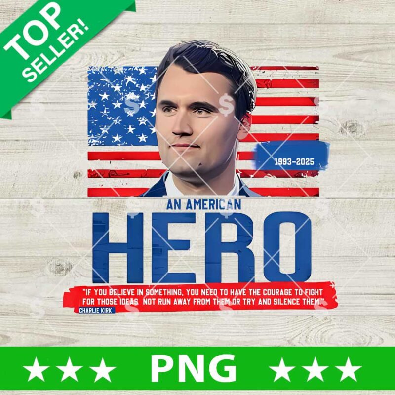 An America Hero Charlie Kirk PNG