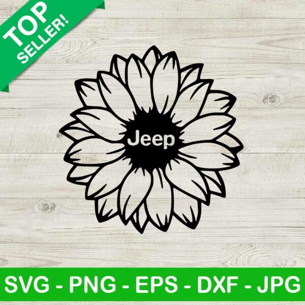 Jeep sunflower SVG, Jeep SVG, Sunflower SVG