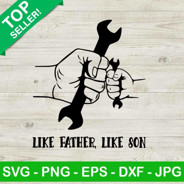 Like father like son SVG, First bump SVG, Father and son SVG