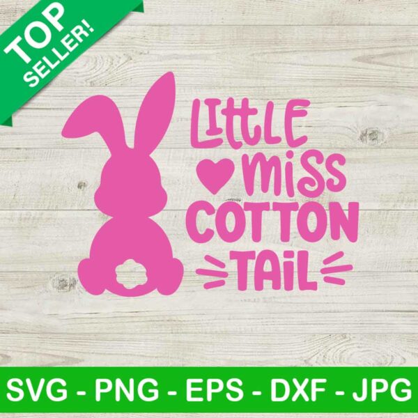 Little miss cotton tail SVG, Pink bunny SVG, Easter bunny girl SVG