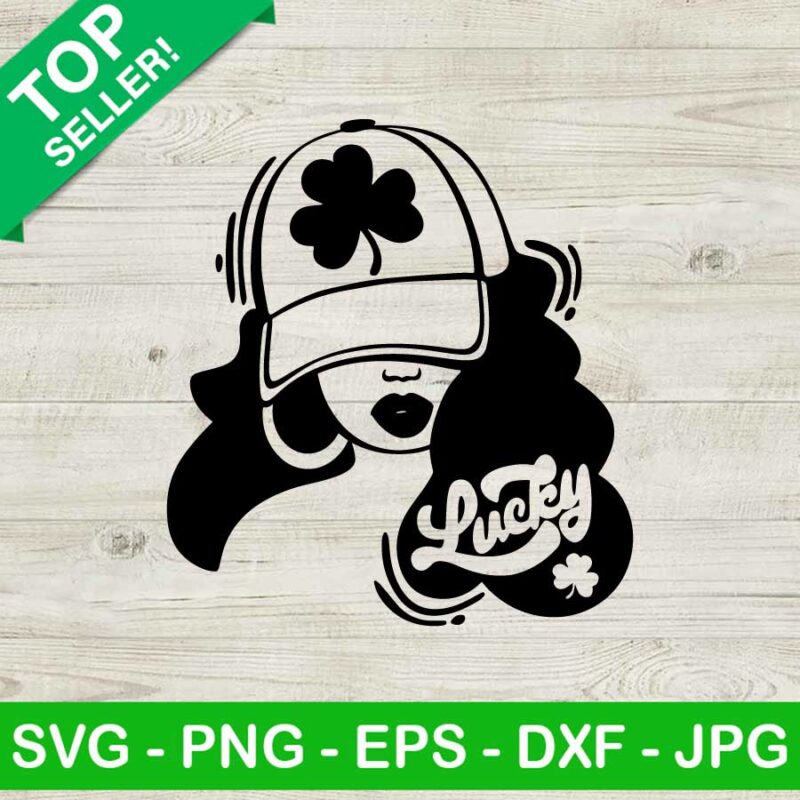 Black Girl St Patricks SVG, St Patricks day Afro woman SVG, Black woman with shamrock SVG