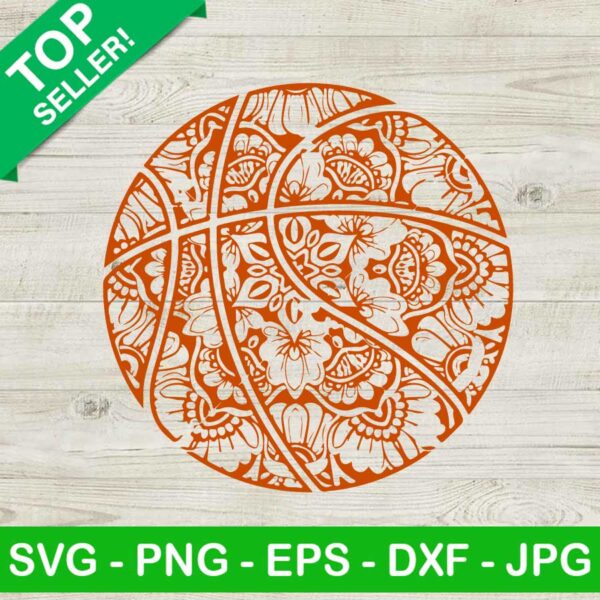 Mandala basketball SVG, Basketball mom SVG, Mandala SVG