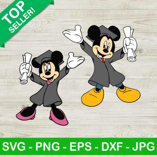 Mickey and Minnie graduation SVG, Mickey and Minnie SVG, Disney graduation SVG