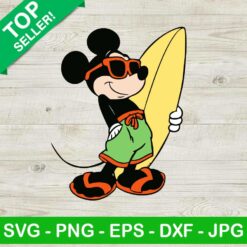 Mickey mouse surfing SVG, Disney Surfboard SVG, Playing Surfboard Mickey SVG