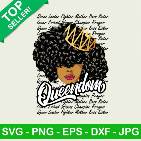 Queendom PNG, Afro Woman Sublimation transfer PNG, Afro Queen Transfer PNG