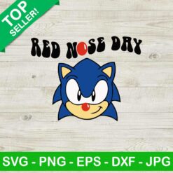 Sonic red nose day SVG, Red nose day SVG, Sonic SVG