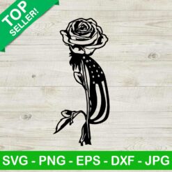 American flag rose SVG, American flag SVG, 4th of july SVG