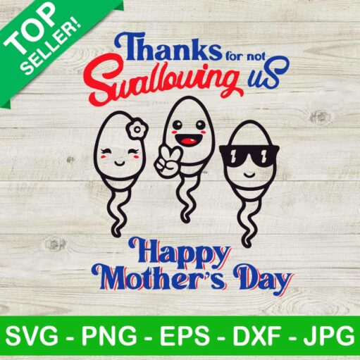 Thanks for not swallowing us SVG, Happy mothers day SVG, Funny mothers day SVG