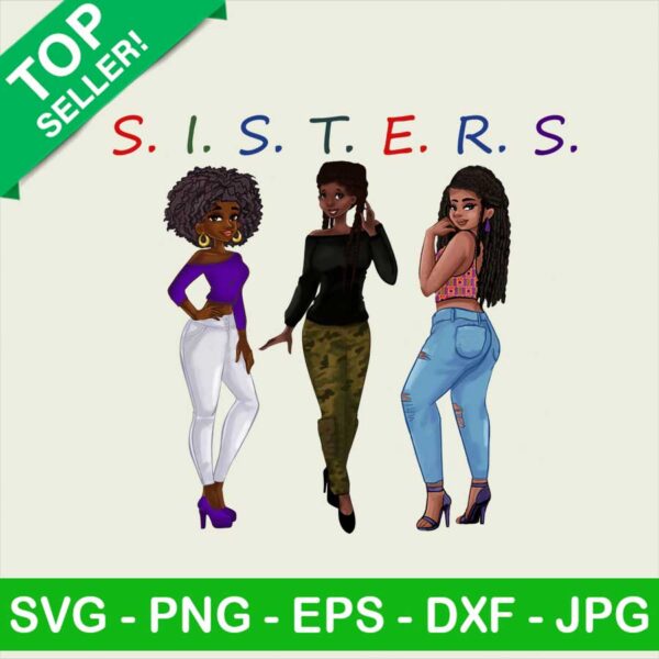 Black Afro Women Sisters PNG, Sisters Sublimation transfer PNG, Friends Sisters Afro Transfer PNG