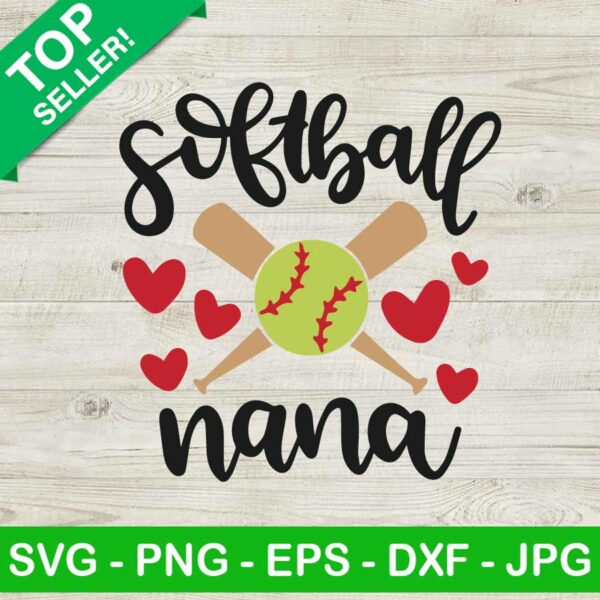 Softball nana SVG, Love softball SVG, Sport quote SVG