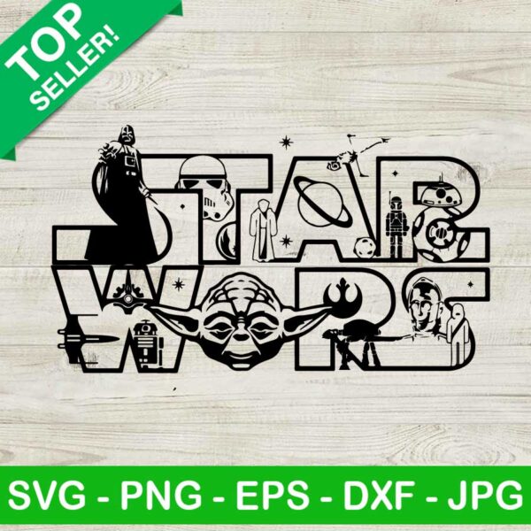 Star wars SVG, Yoda star wars SVG, Star wars logo SVG