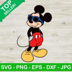 Mickey mouse summer SVG, Disney Mickey with sunglasses SVG, Hello summer SVG