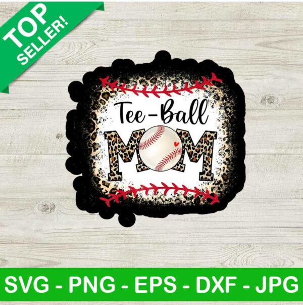 Tee ball mom leopard PNG, Leopard ball mom Sublimation transfer PNG, Mother's day Heat Transfer PNG