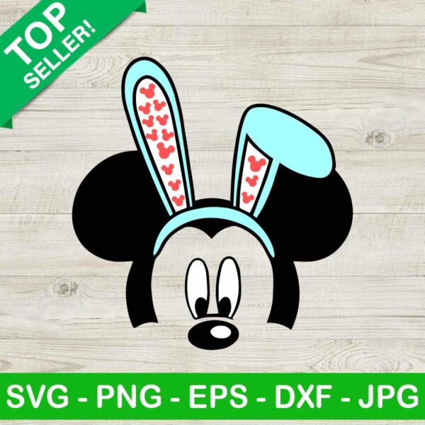 Easter Mickey Ears SVG, Disney Bunny Ears SVG, Mickey Mouse Disney SVG