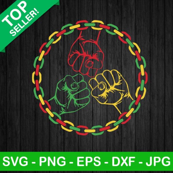 Juneteenth hand chain SVG, Juneteenth breaking chain SVG, Juneteenth SVG