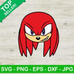 Knuckles face SVG, Sonic the hedgehog character SVG, Knuckles SVG