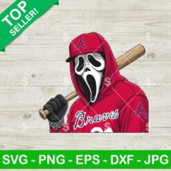 Ghostface Atlanta Braves Baseball SVG