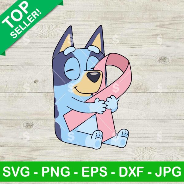 Bluey Breast Cancer SVG