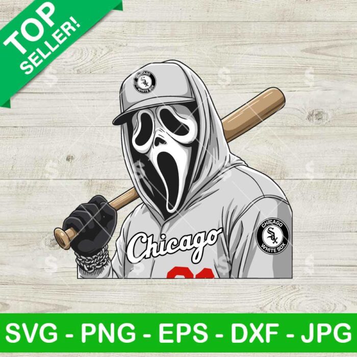 Ghostface Chicago White Sox Baseball SVG