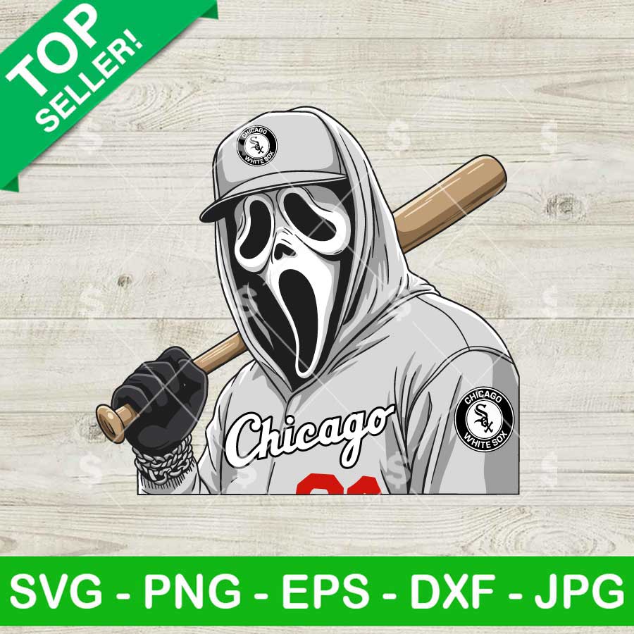 Ghostface Chicago White Sox Baseball SVG
