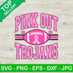 Pink Out Trojans SVG