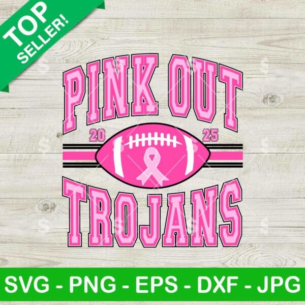 Pink Out Trojans SVG