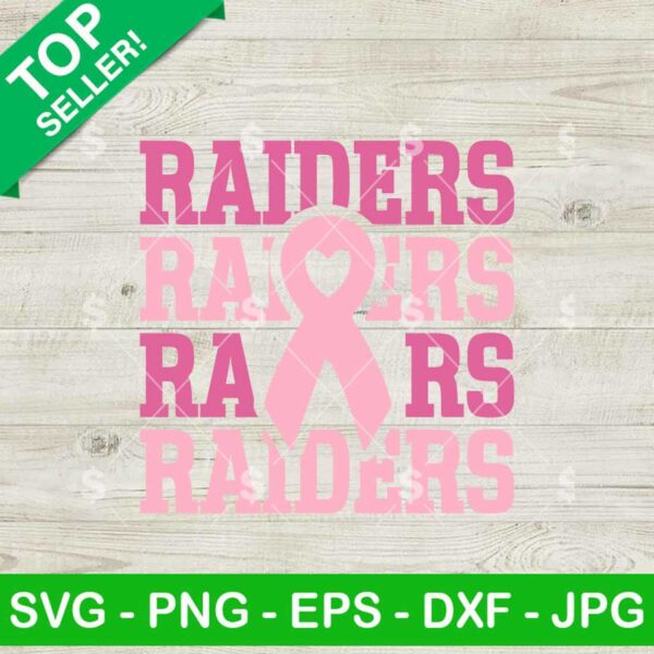 Raiders Cancer Heart SVG